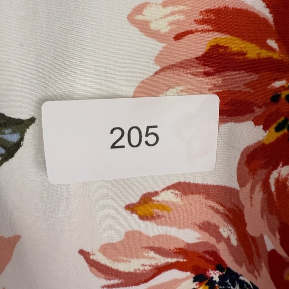 Lane Bryant belted peplum style top red floral size 24 preowned - Picture 10 of 10